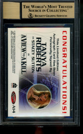 2002 James Bond 40th Anniversary Autograph Tanya Roberts Limited Auto BGS 9.5